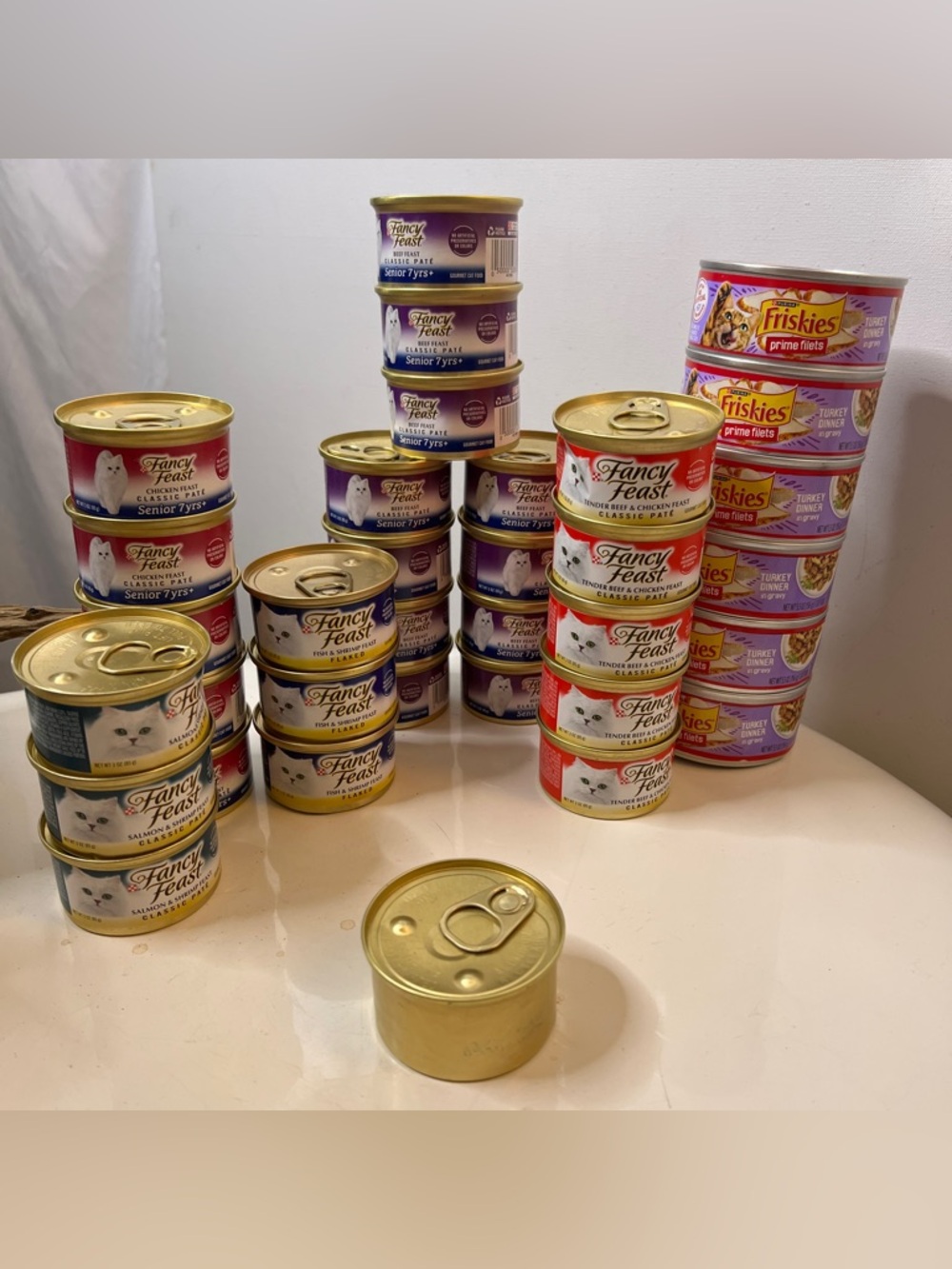 Lot of 40 cans wet cat food + 1 mystery can!